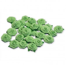 Трояндочки з паперу, діаметр 2 см. 25 шт. Зелений (пастель). // 112124 - TM VAOSTUDIO