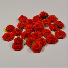 Трояндочки з паперу, діаметр 2 см. 25 шт. Червоний. // 112107 - TM VAOSTUDIO