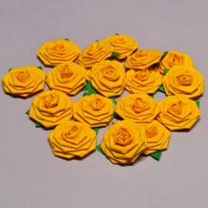 Трояндочки з паперу, діаметр 2 см. 25 шт. Золотий. // 112116 - TM VAOSTUDIO