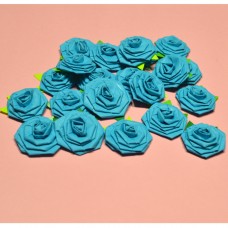 Трояндочки з паперу, діаметр 2 см. 25 шт. Сині (інтенсивний). // 112120 - TM VAOSTUDIO